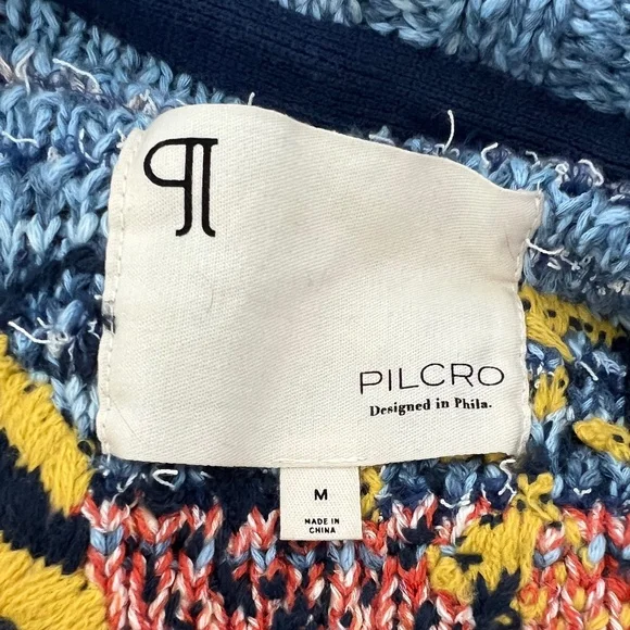 Anthropologie Pilcro Embroidered Earth Cardigan Sweater SIZE M - Picture 6 of 6